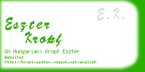 eszter kropf business card